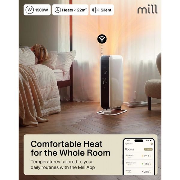 Mill Gentle Air WiFi Oil Filled Radiator 1500W