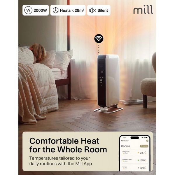 Mill Gentle Air WiFi Oil Filled Radiator 2000W