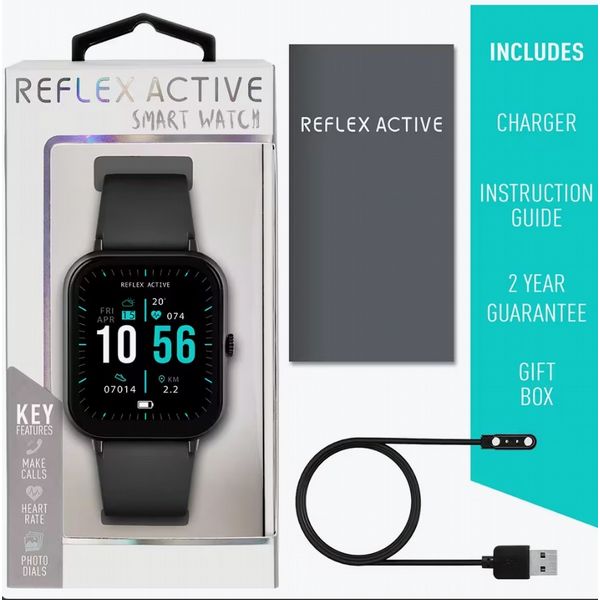 Reflex Active Series 17 Black Strap Smart Watch