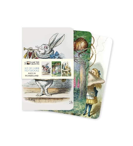 Alice's Adventures in Wonderland Set of 3 Mini Notebooks
